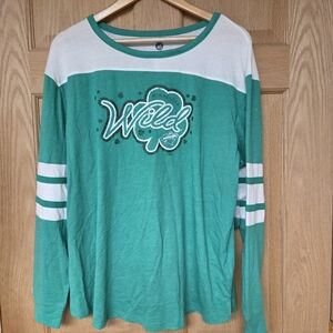 NHL‎ Minnesota Wild XL Green and White Long Sleeve Tee